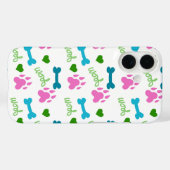 Dog Paw Print Botten Harten Woof Roze Blauw Groen Case-Mate iPhone Case (Achterkant (horizontaal))