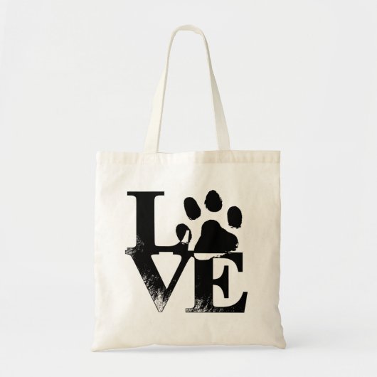 Dog Paw Print Canvas tas (Voorkant)