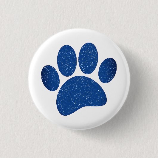 Dog Paw Print Cartoon Oud Papier Print Ronde Button 3,2 Cm (Voorkant)