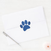 Dog Paw Print Cartoon Oud Papier Print Ronde Sticker (Envelop)