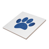 Dog Paw Print Cartoon Oud Papier Print Tegeltje (Zijkant)