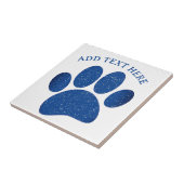 Dog Paw Print Cartoon Oud Papier Print Tegeltje (Zijkant)