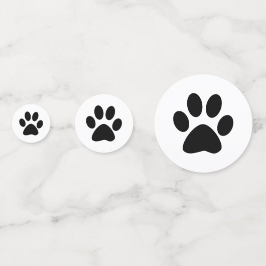 Dog Paw Print Confetti (Achterkanten)