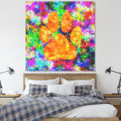 Dog Paw Print Digitale Waterverf (Insitu (Slaapkamer))