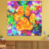Dog Paw Print Digitale Waterverf (Insitu (Woonkamer))