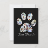 Dog Paw Print Foto Canvas, Aangepaste hond Canvas Bedankkaart (Voorkant)