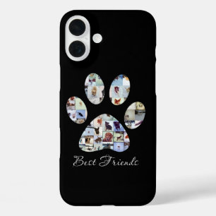 Dog Paw Print Foto Canvas, Aangepaste hond Canvas iPhone 16 Plus Hoesje