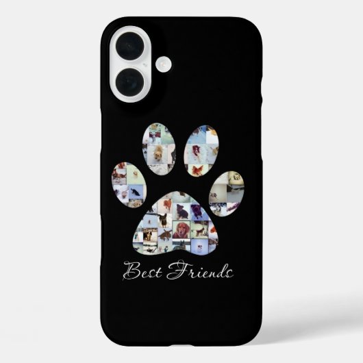 Dog Paw Print Foto Canvas, Aangepaste hond Canvas Case-Mate iPhone Case (Achterkant)