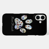 Dog Paw Print Foto Canvas, Aangepaste hond Canvas Case-Mate iPhone Case (Achterkant (horizontaal))