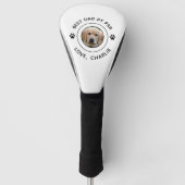 Dog Paw Print Foto Tekst Golf Pun Beste Papa Door  Golfheadcover (Voorkant)