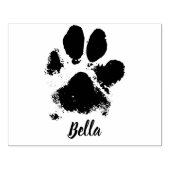 Dog Paw Print Gepersonaliseerde Huisdier Naam en I Rubberstempel (Afrduk)