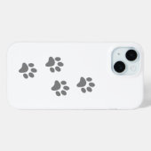 Dog Paw Print iPhone Case – Cute Animal Print  (Achterkant (horizontaal))