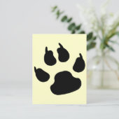Dog Paw Print Kaart (Staand voorkant)