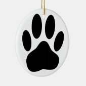 Dog Paw Print Keramisch Ornament (Rechts)