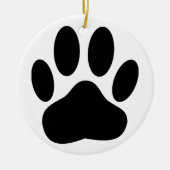 Dog Paw Print Keramisch Ornament (Voorkant)