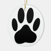 Dog Paw Print Keramisch Ornament (Links)