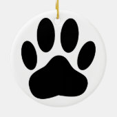 Dog Paw Print Keramisch Ornament (Achterkant)