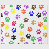 Dog Paw Print kleurpatroon Cadeaupapier (Vlak)