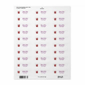 Dog Paw Print Love Moderne Return Address Label (Full Sheet)