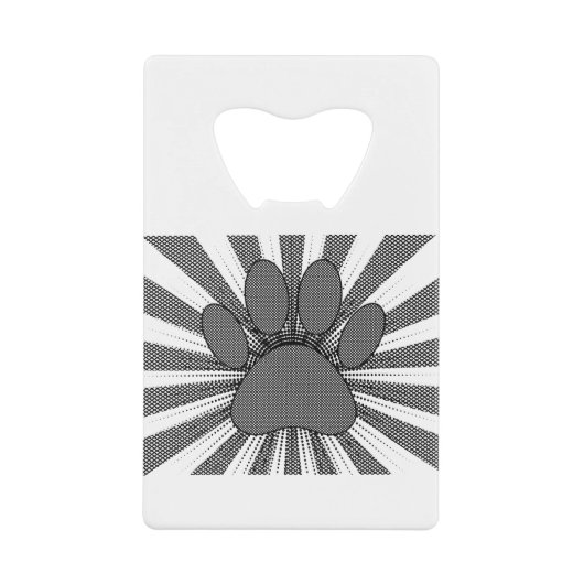 Dog Paw Print Manga Style Creditkaart Flessenopener (Voorkant)