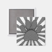 Dog Paw Print Manga Style Magneet (Voorkant / Achterkant)
