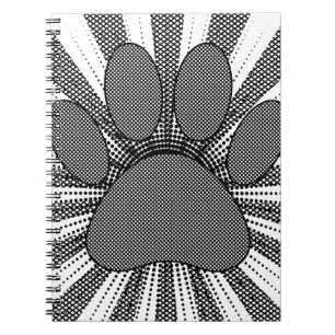 Dog Paw Print Manga Style Notitieboek