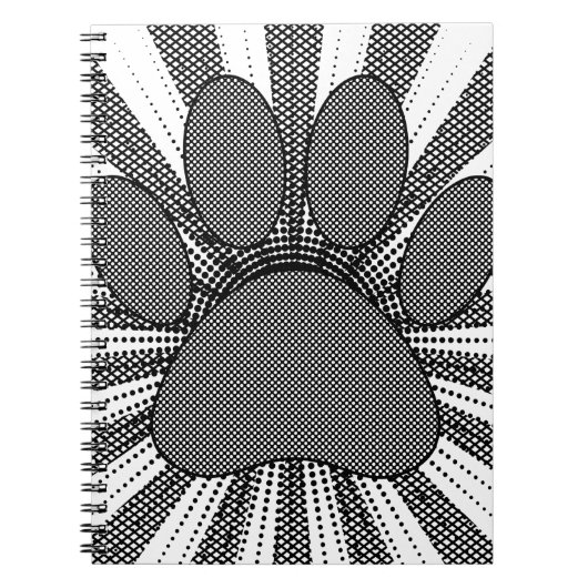 Dog Paw Print Manga Style Notitieboek (Voorkant)