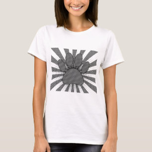 Dog Paw Print Manga Style T-shirt