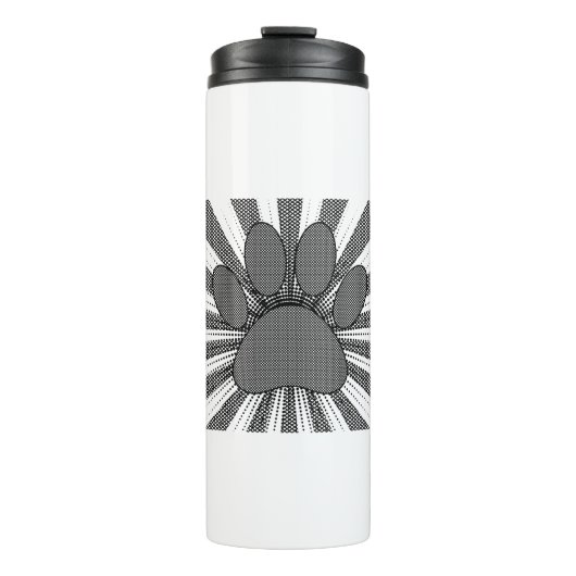 Dog Paw Print Manga Style Thermosbeker (Voorkant)
