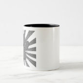 Dog Paw Print Manga Style Tweekleurige Koffiemok (Center)