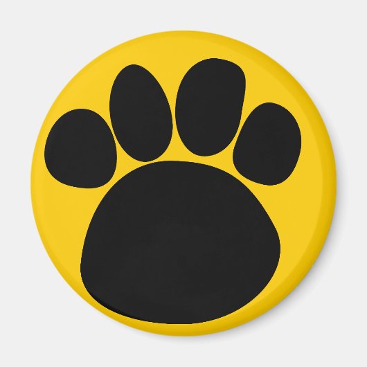 Dog Paw Print naar Paw Magnet (Voorkant)