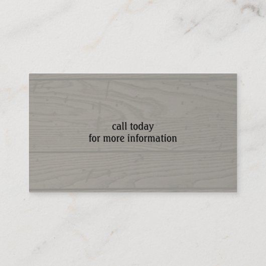 Dog Paw Print op Faux Wood Syle Background Visitekaartje (Achterkant)