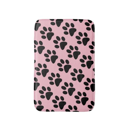 Dog Paw Print Pattern Badmat (Voorkant Verticaal)