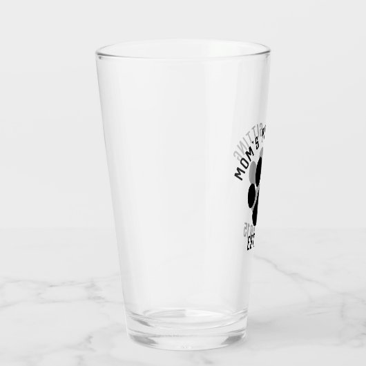 Dog Paw Print Personalized Pet Lover Drink Glas (Rechts)