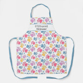 Dog Paw Print Pet Groomer toevoegen Naam persoonli Schort (Voorkant)