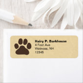 Dog Paw Print Pet Lover's Return Adres Labels (Insitu)