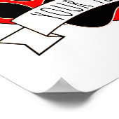 Dog Paw Print Red Heart Banner (Hoek)