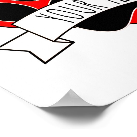 Dog Paw Print Red Heart Banner (Hoek)