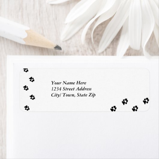 Dog Paw Print Return Address Label (Insitu)