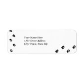 Dog Paw Print Return Address Label (Voorkant)
