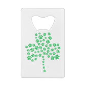 Dog Paw Print Shamrock Creditkaart Flessenopener (Achterkant)