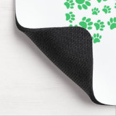 Dog Paw Print Shamrock Muismat (Hoek)