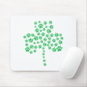 Dog Paw Print Shamrock Muismat (Met muis)