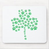 Dog Paw Print Shamrock Muismat (Voorkant)