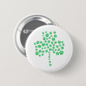 Dog Paw Print Shamrock Ronde Button 5,7 Cm (Voorkant /achterkant)
