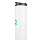 Dog Paw Print Shamrock Thermosbeker (Geroteerd rechts)