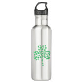 Dog Paw Print Shamrock Waterfles (Voorkant)