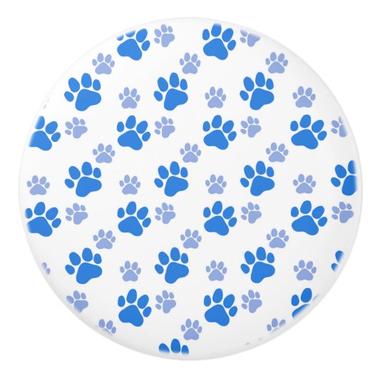Dog Paw Print Simple Animal Lover Cute Puppies Keramische Knop (Voorkant)