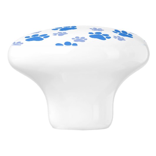 Dog Paw Print Simple Animal Lover Cute Puppies Keramische Knop (Zijkant)