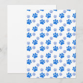 Dog Paw Print Simple Dierenvriend Cute Puppies Bedankkaart (Voorkant / Achterkant)